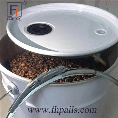 Pails tal-metall tal-Inkaljar tal-Kafè 10 Litru B'Toqba tal-Vent u Għatu taċ-Ċirku tal-Livell tal-Lieva