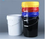 Barmil tal-plastik 20 L Approvat tan-NU PP Pails B'Mankijiet tal-Metall U Għatu tal-Botton